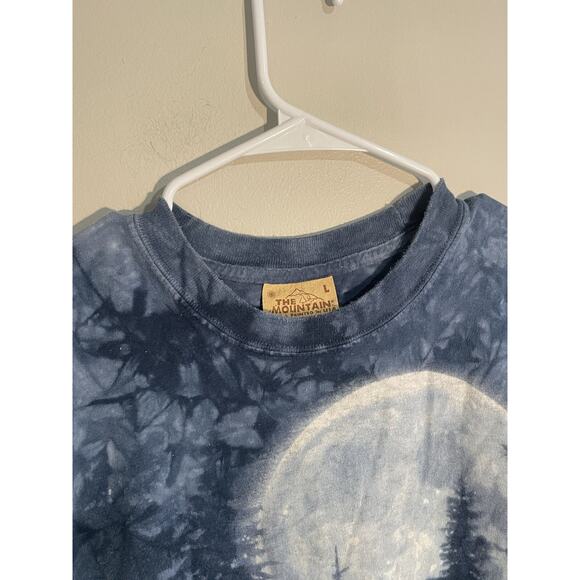 Vintage 2003 GRIZZLY BEAR MOON THE MOUNTAIN TIE-DYE T-Shirt LARGE Brown - Picture 4 of 9